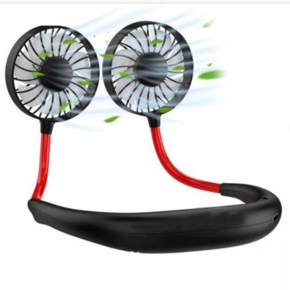 Personal Fan/ Portable Neckband Dual Cooling Fan NWT - Picture 8 of 8